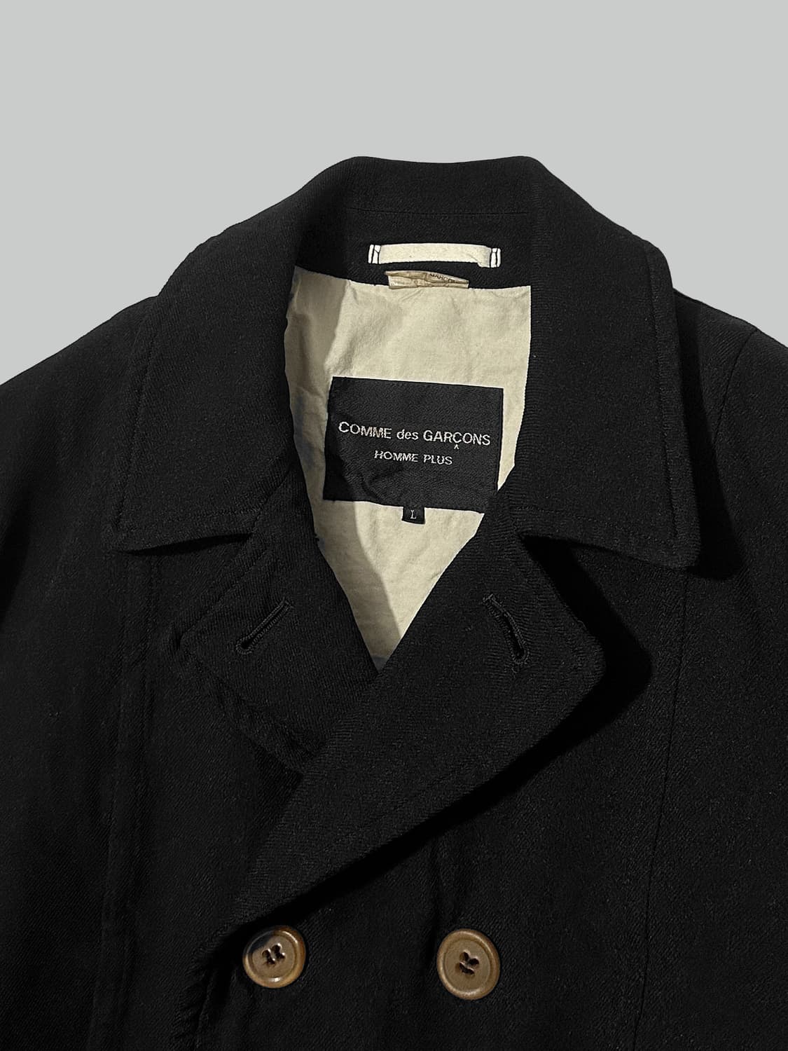 꼼데가르송 옴므 플러스 축융 폴리 피코트 상품이미지4