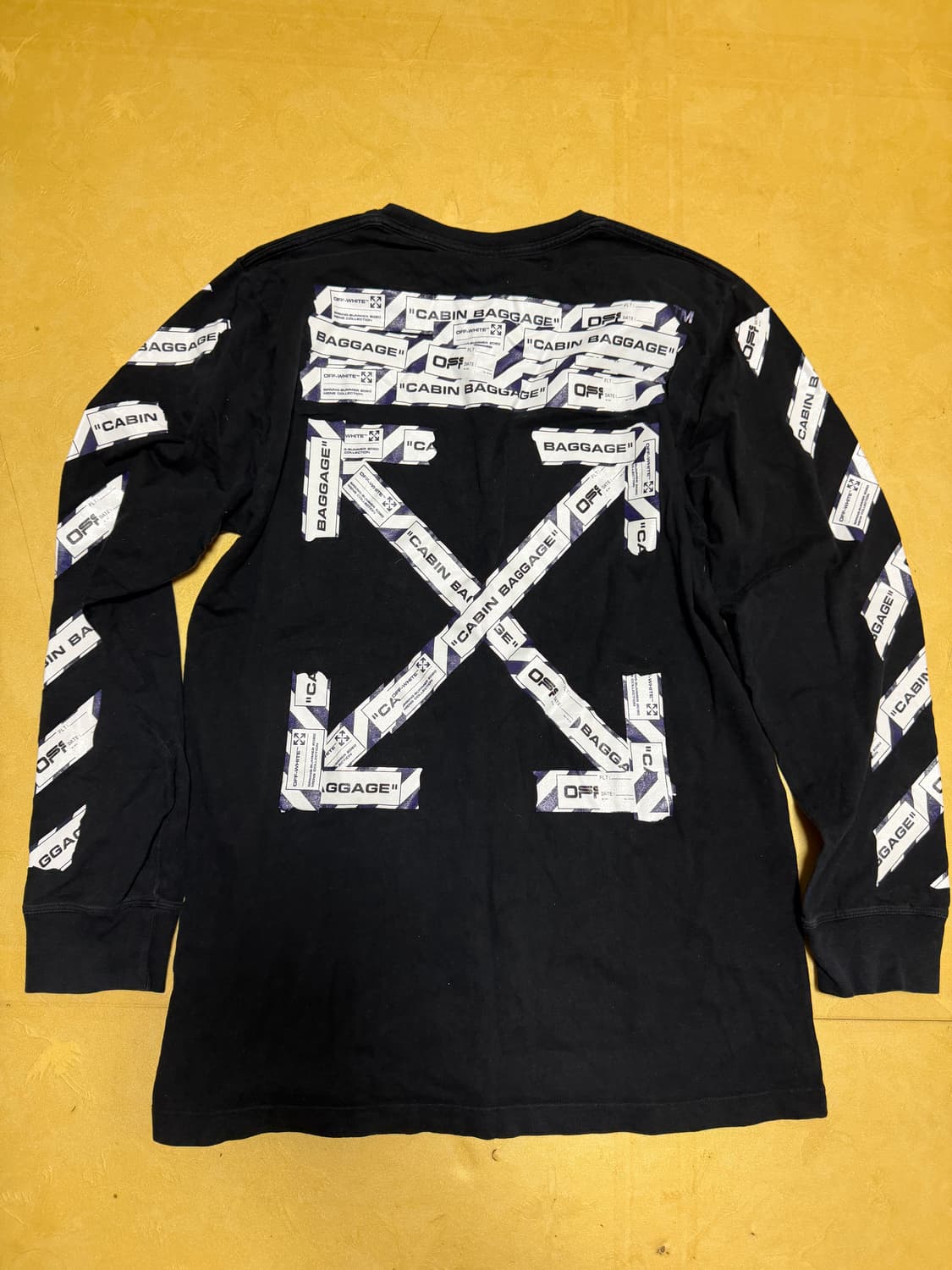 Off white 오프화이트 에어포트 테이프 긴팔 티셔츠 XXL 110  상품이미지1