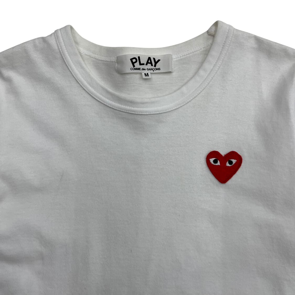 꼼데가르송 하트 와펜 화이트 반팔 M 상품이미지4