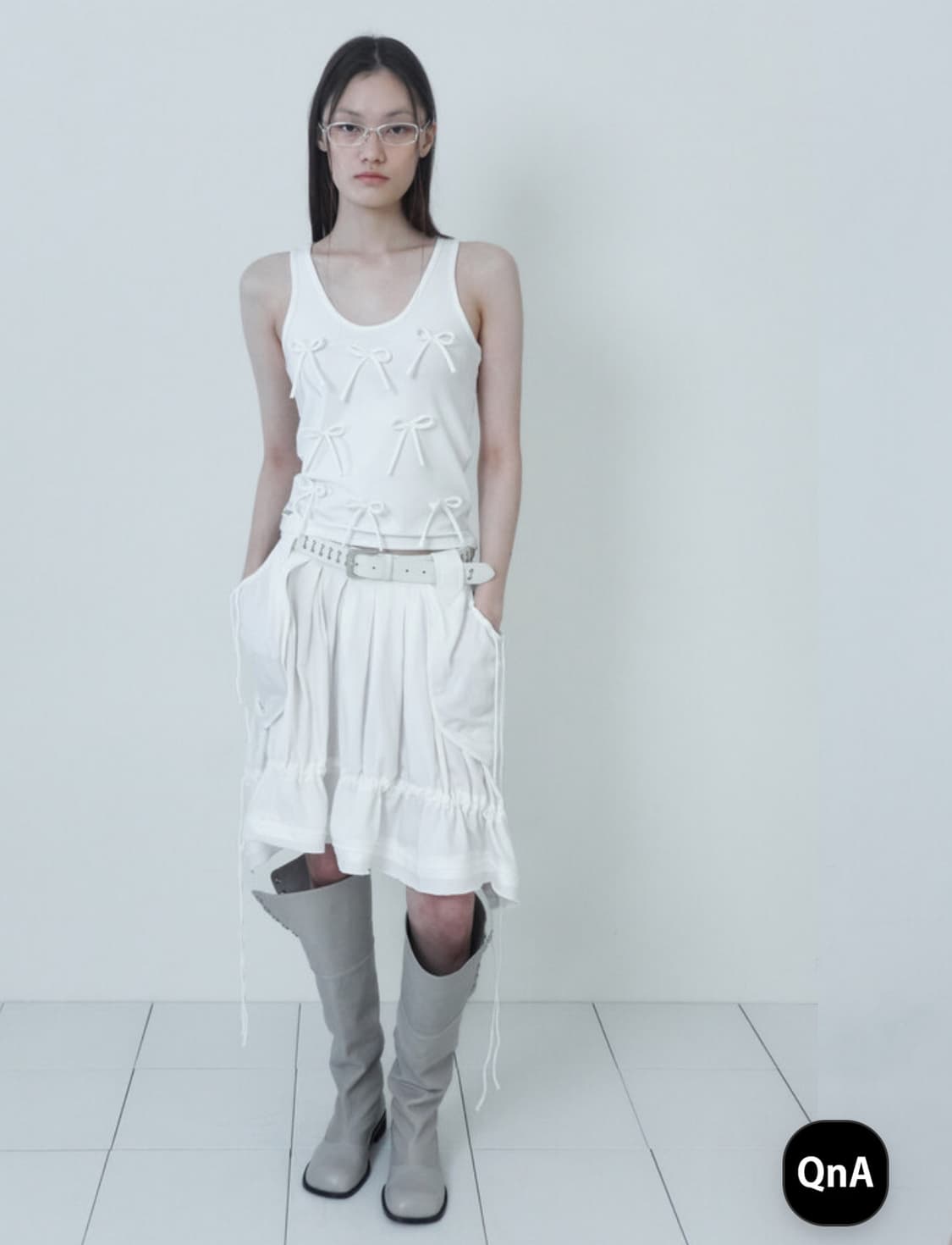 Cerric pumpkin pocket skirt white 세릭 스커트 상품이미지1