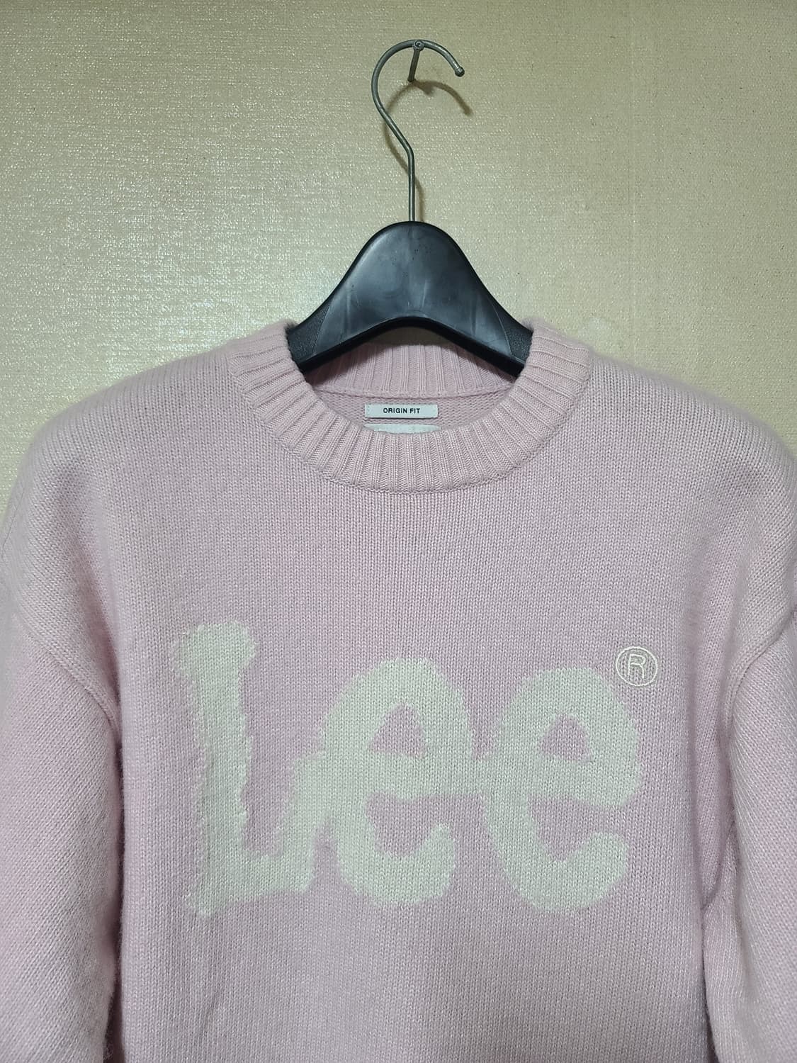 Lee 빅트위치 로고 핑크 니트 상품이미지2