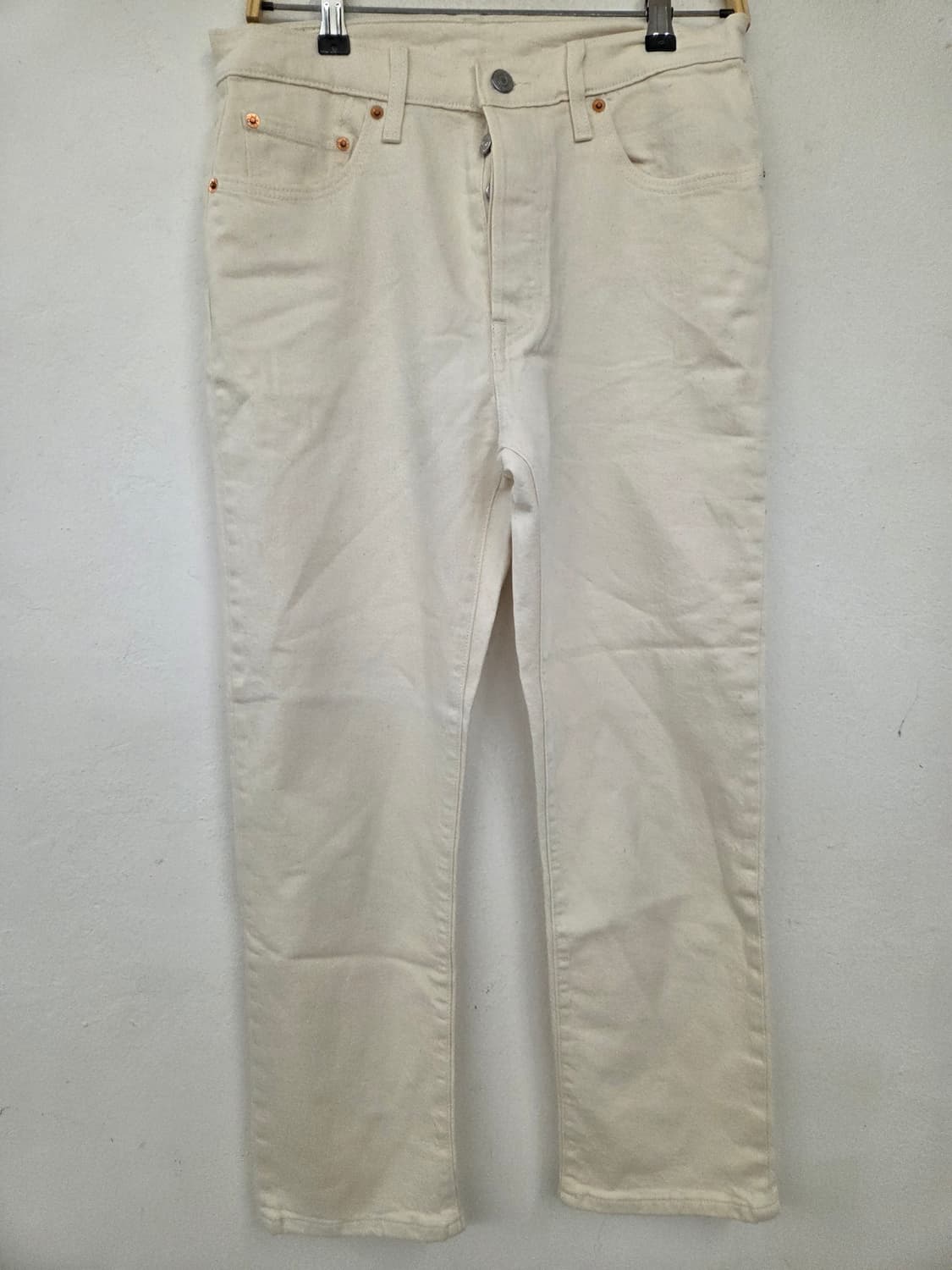 빅E 리바이스 501 프리미엄 크림색 청바지 상품이미지1