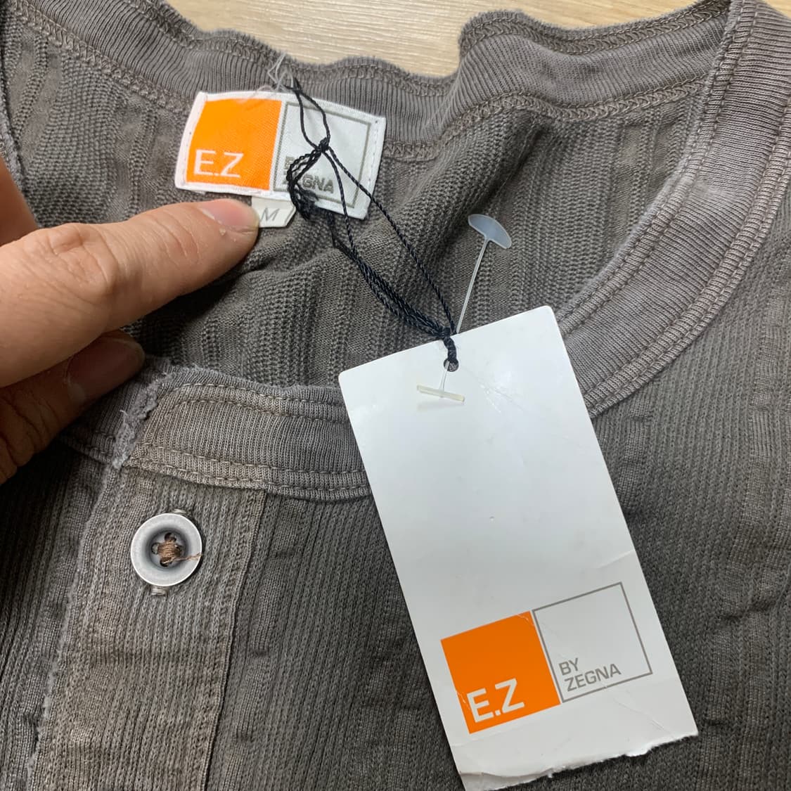 M)EZ by Zegna 에르메네질도 제냐 그런지 헨리넥 반팔(데드스탁) 상품이미지3