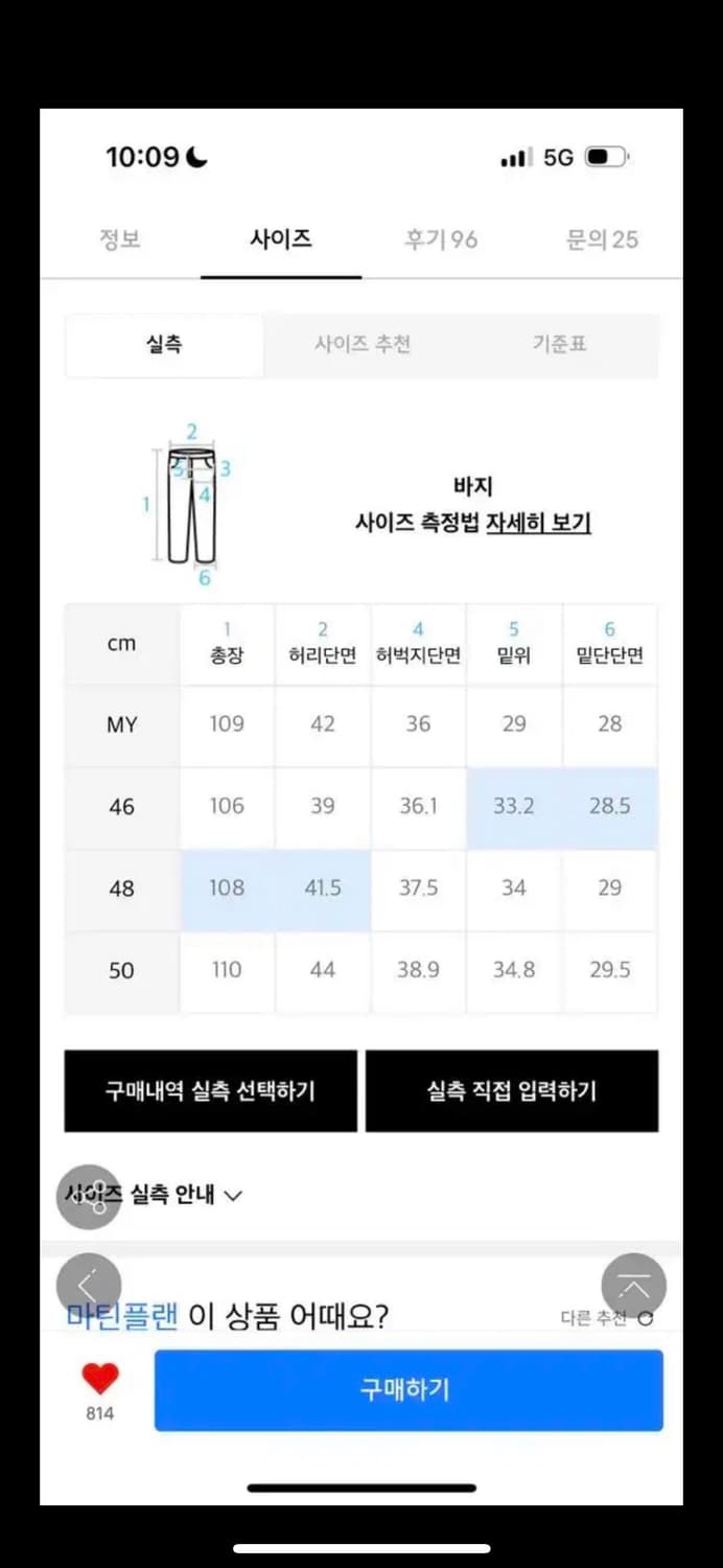 마틴플랜 버티컬 슬랩 팬츠 블루 50사이즈 상품이미지2