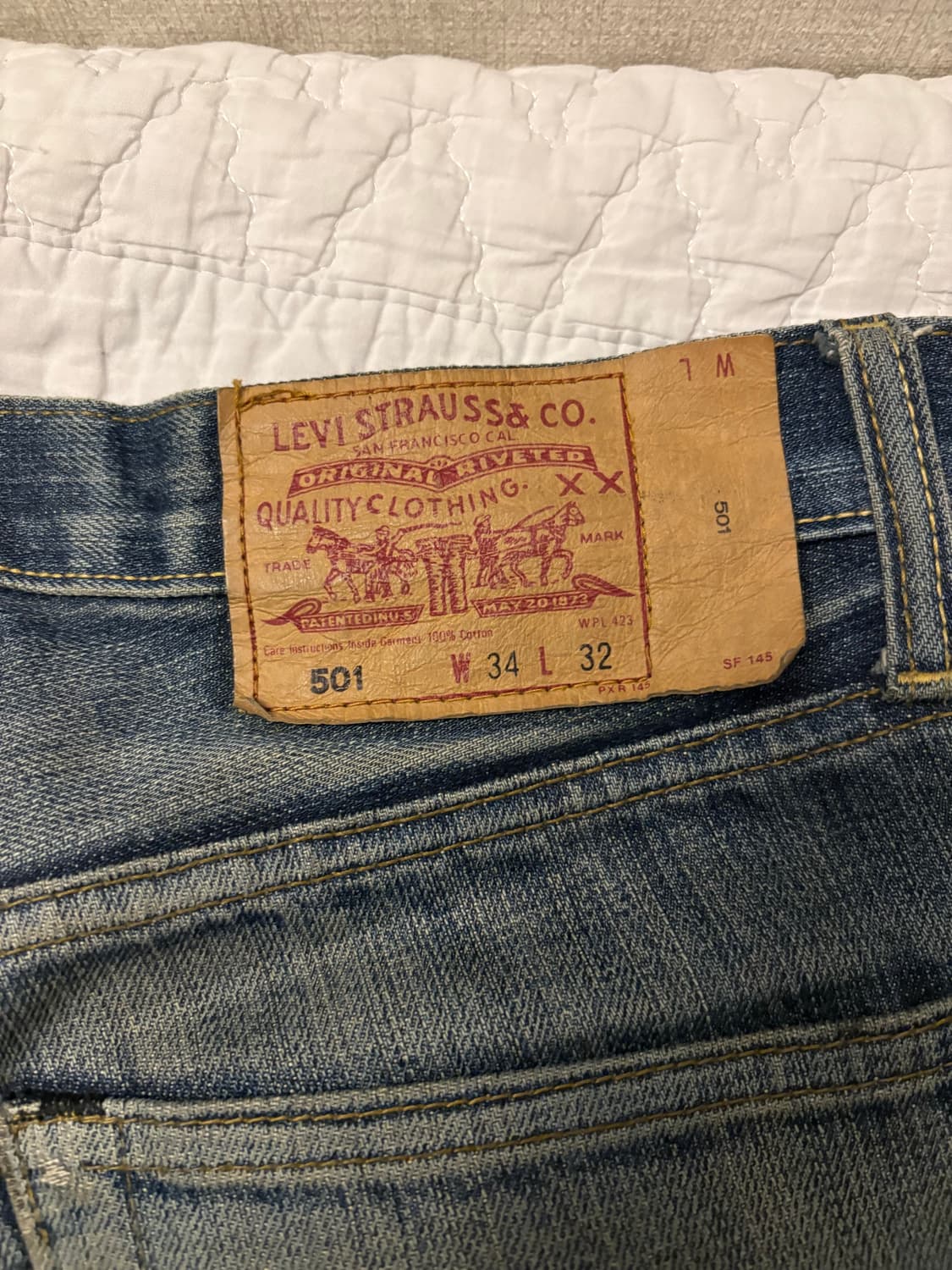 리바이스 빈티지 501 셀비지 버튼플라이 상품이미지3