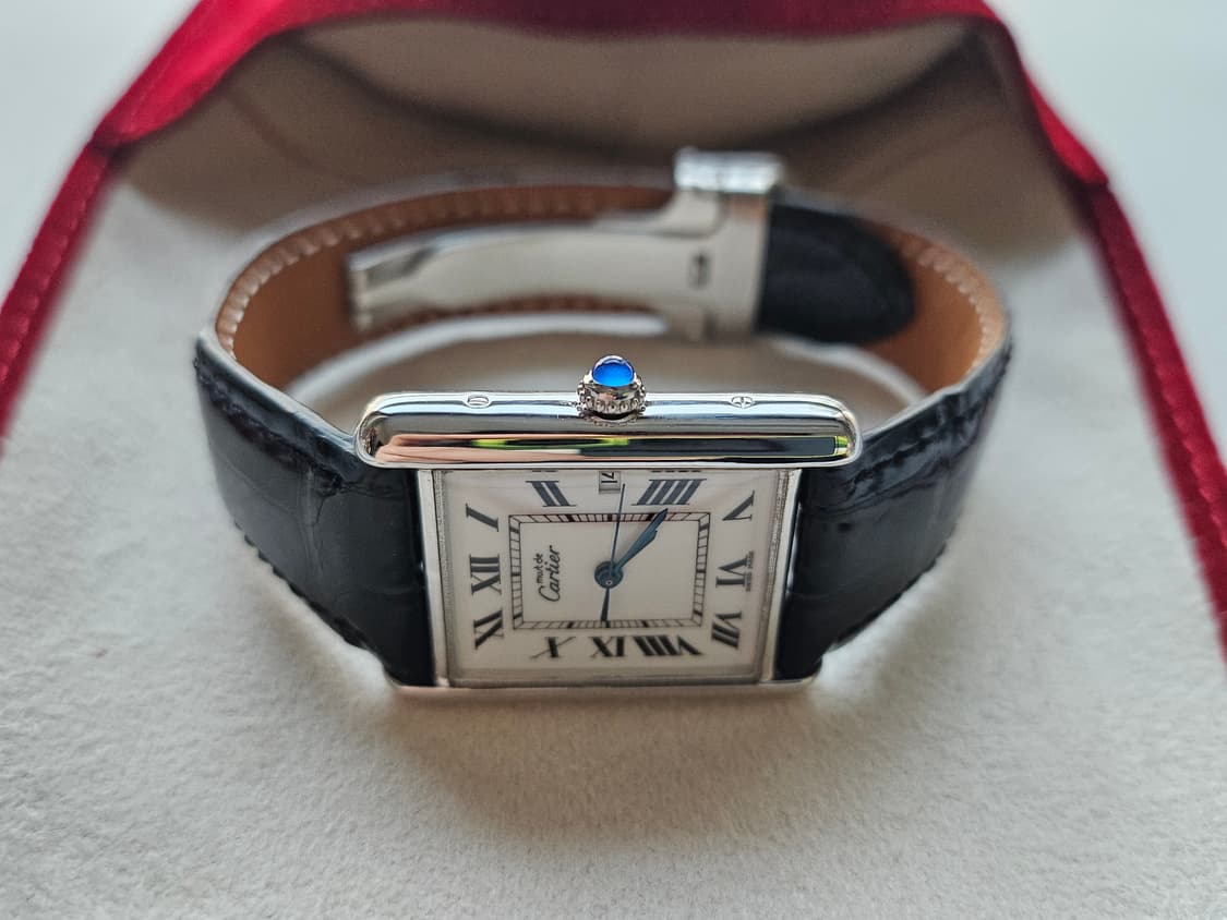 까르띠에 탱크머스트 빈티지 쿼츠 XL 화이트로만다이얼 상품이미지5