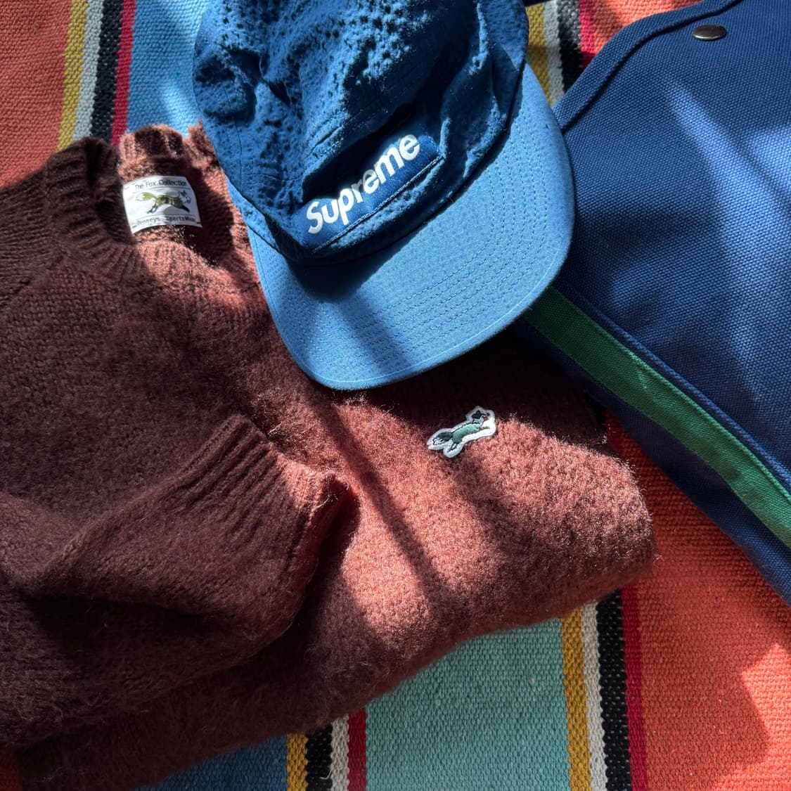 VINTAGE 빈티지 The Fox 패치 브라운 니트 스웨터 셔츠 상품이미지5