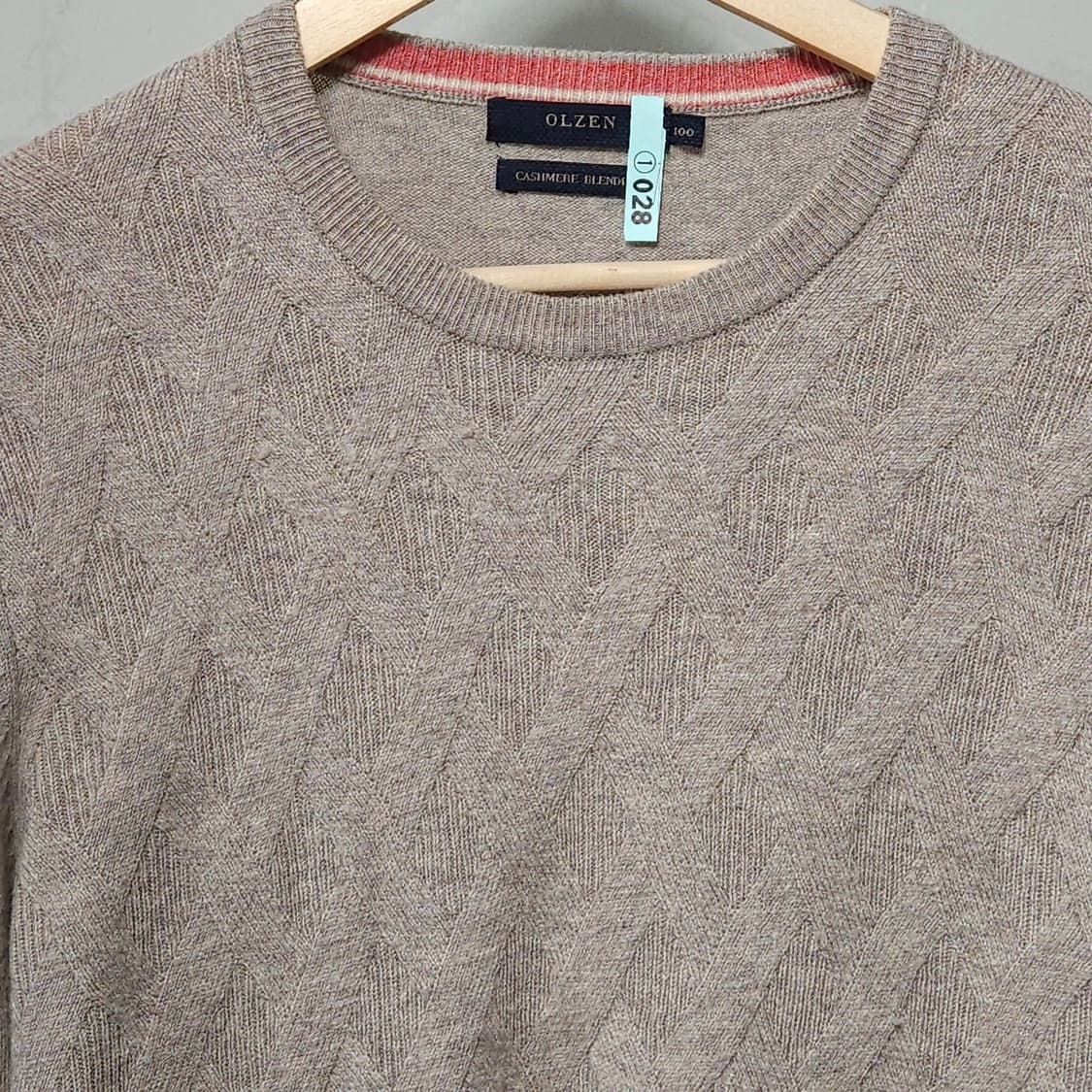 100)olzen 올젠 캐시미어 니트 베이지 상품이미지2