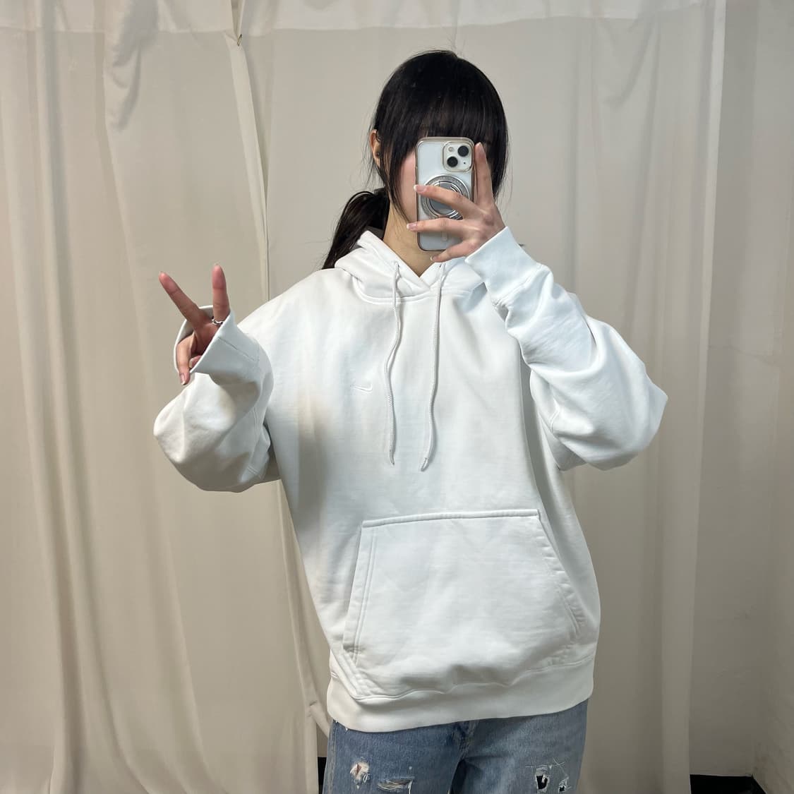 Nike NRG white solo swoosh hoodie  상품이미지2