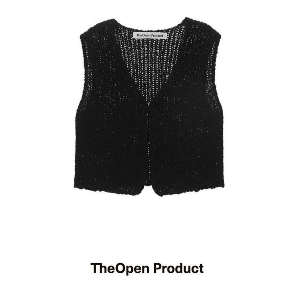 오픈와이와이 V-neck 니트베스트 (Black) (feat. 켄달제너) 상품이미지2