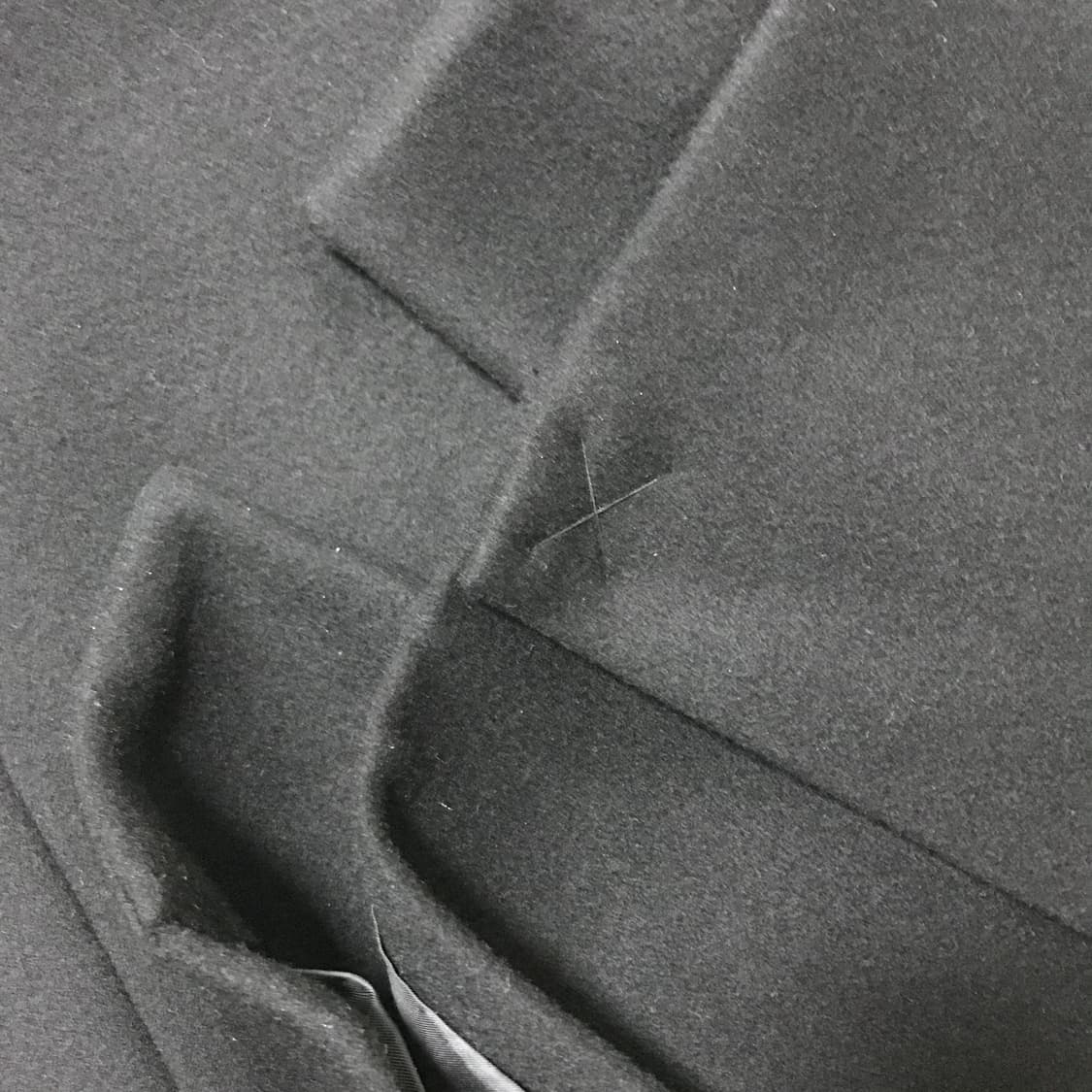 [미착용] 무신사 스탠다드 대디 숄더 싱글 코트 L 블랙 상품이미지3