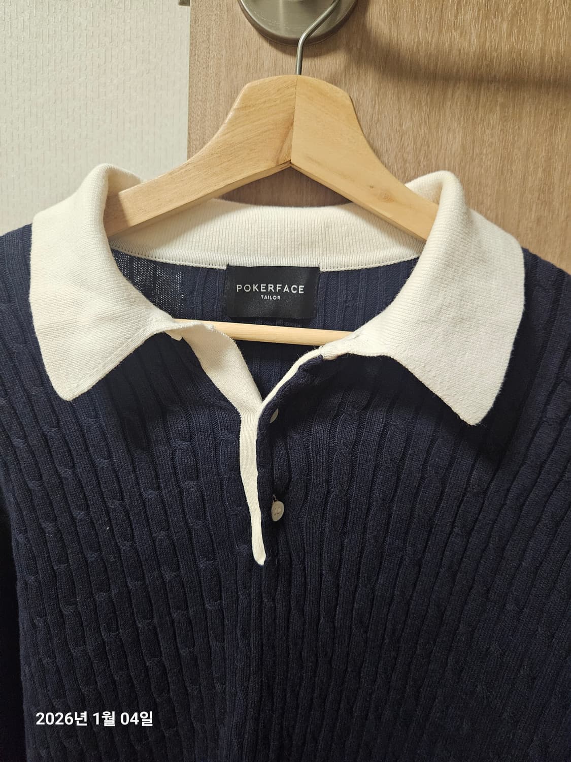 포커페이스 럭비케이블 니트 상품이미지2