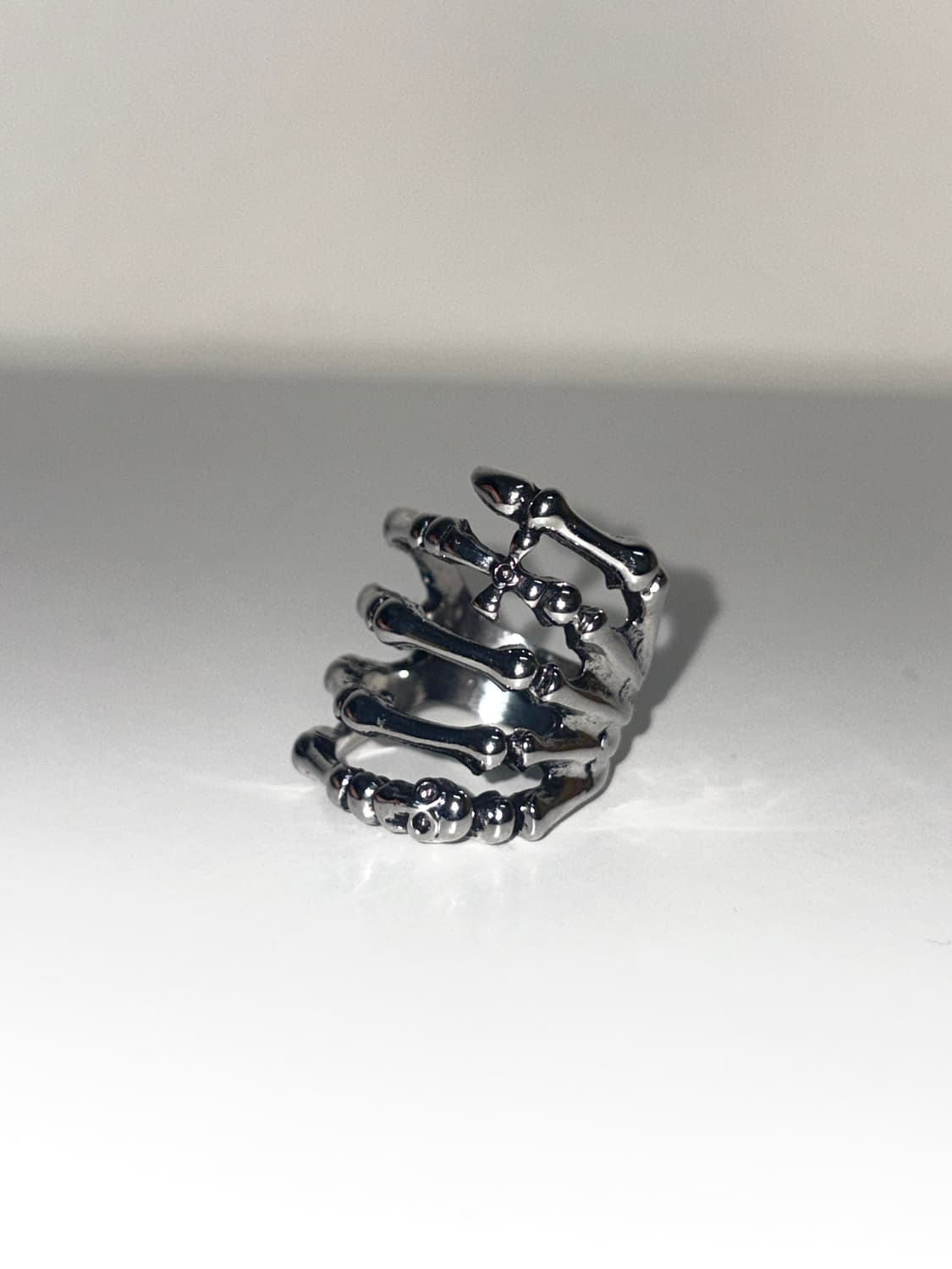 빈티지 무드 스켈레톤 크로스 링 반지 상품이미지1