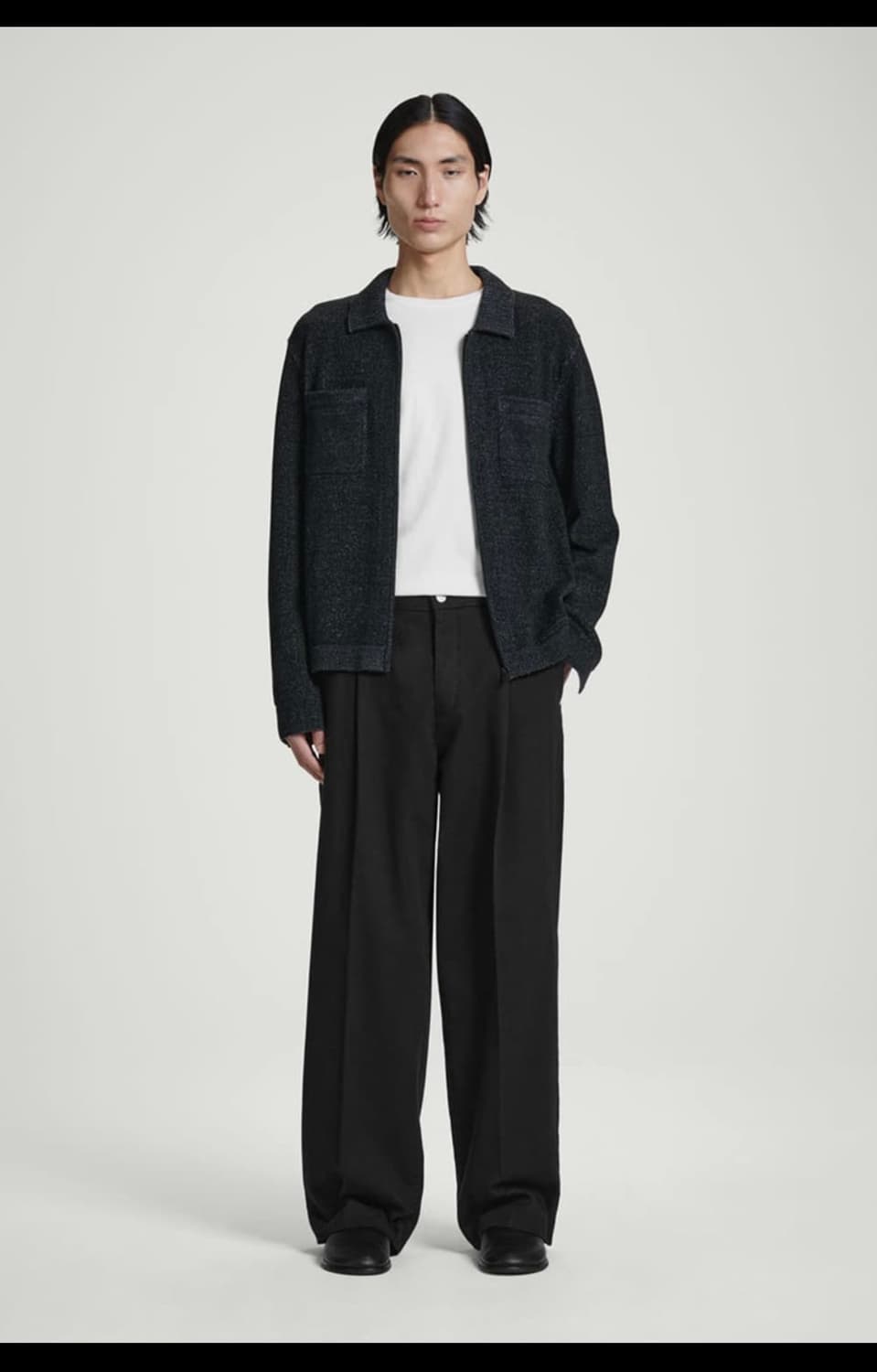 COS 투톤 니트 보머 자켓 [XL] 상품이미지3