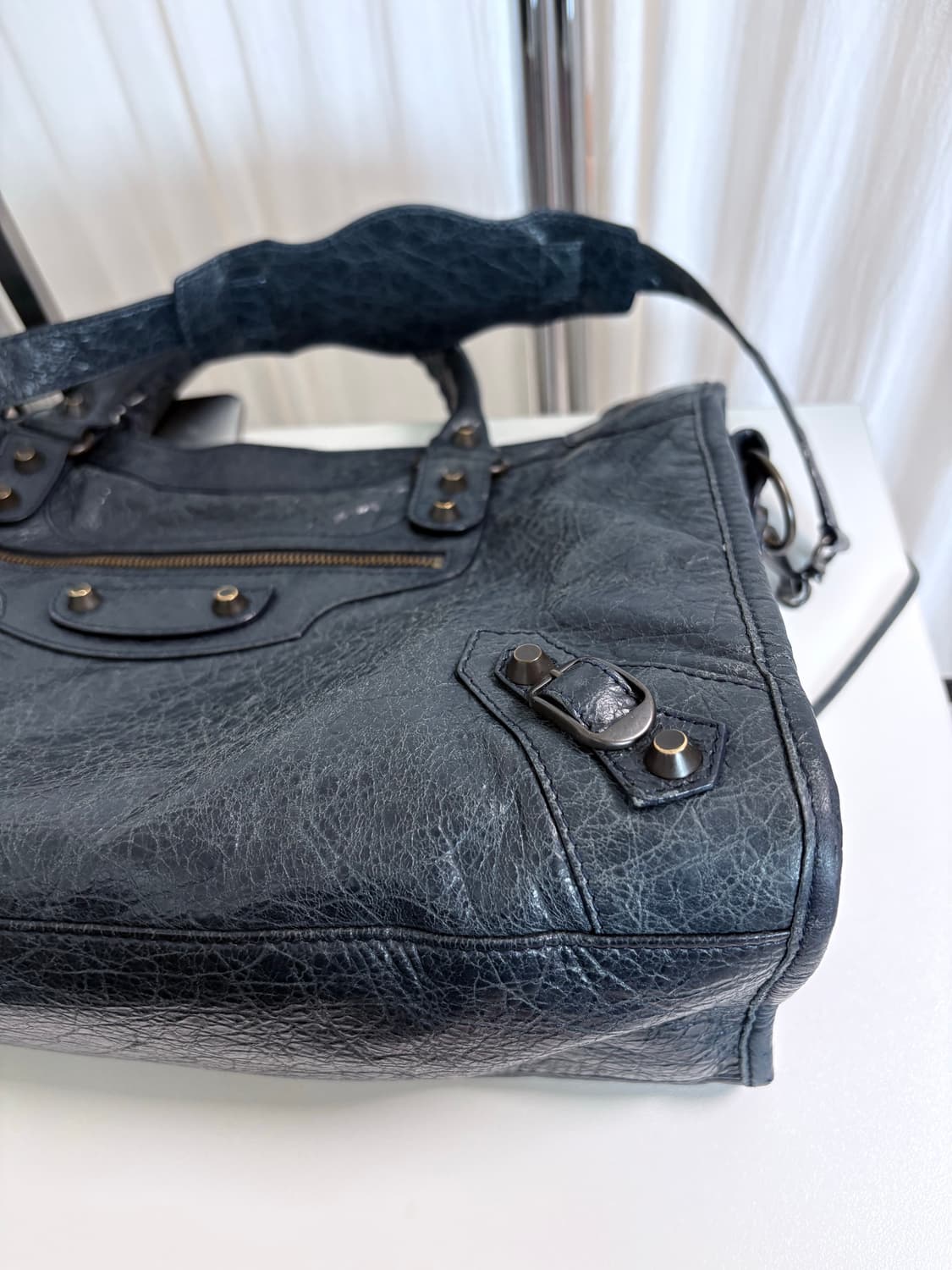 발렌시아가 시티 모터백 다크네이비 상품이미지8