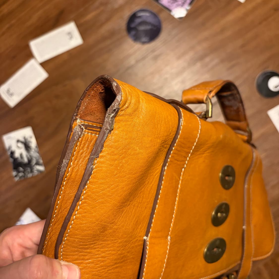 Mulberry 멀베리 레더 사첼 테드백 카멜 상품이미지9