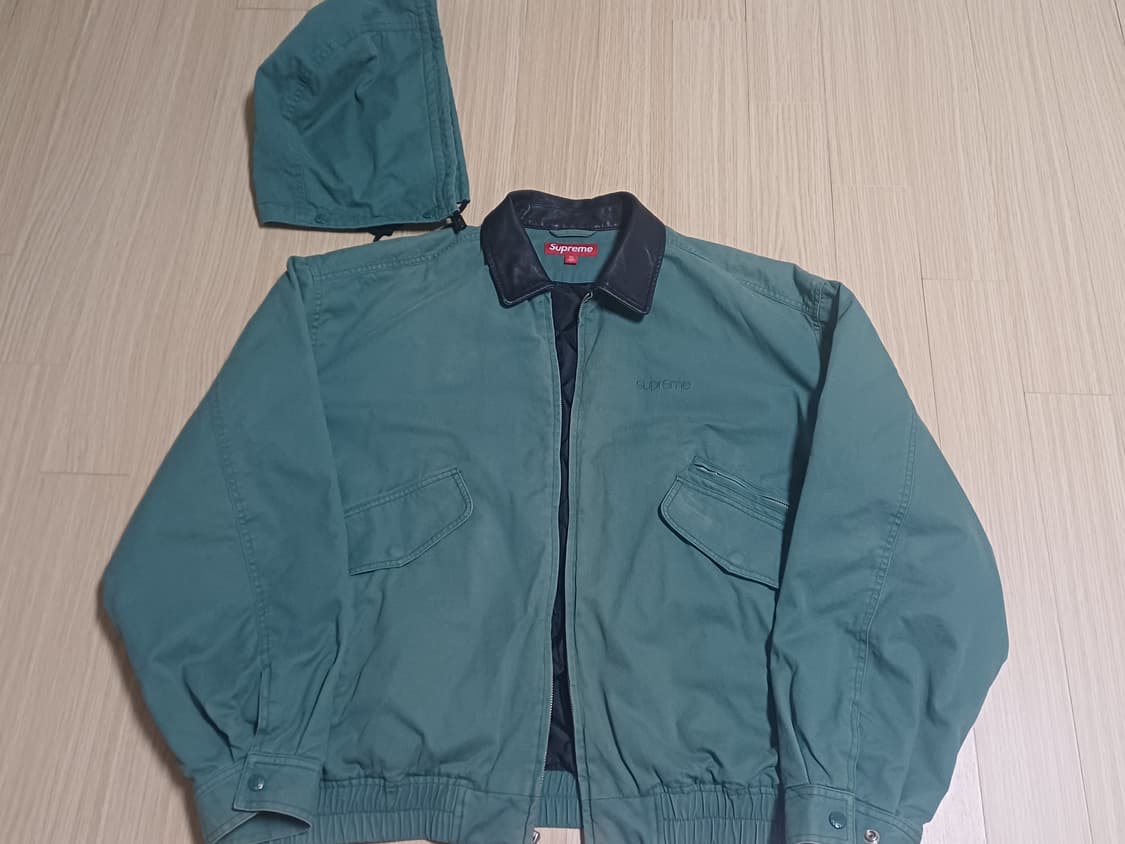 [XL] 슈프림 레더카라 워크자켓 그린 상품이미지2
