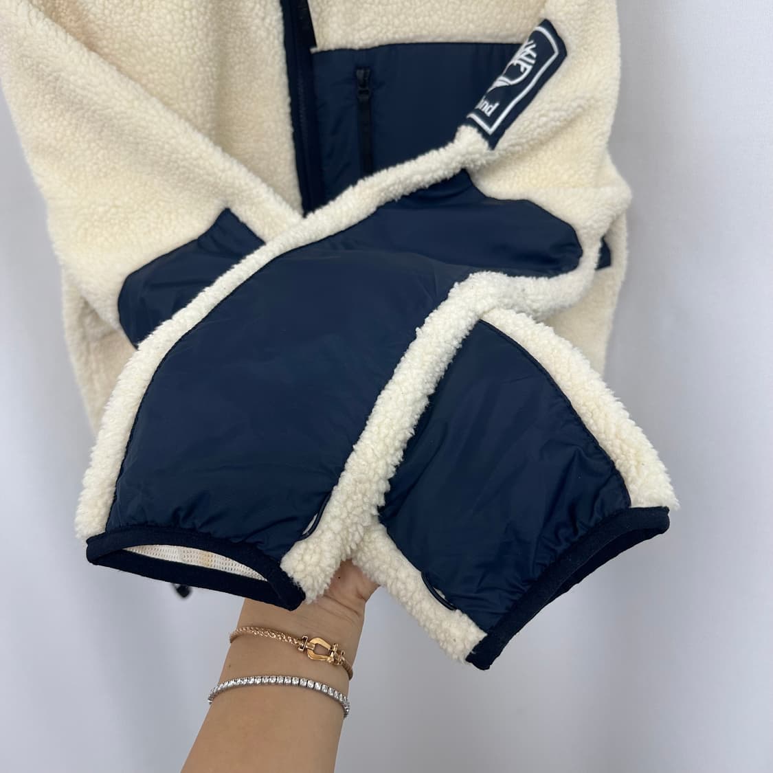 팀버랜드 남자 뽀글이 자켓 아이보리 M 상품이미지3