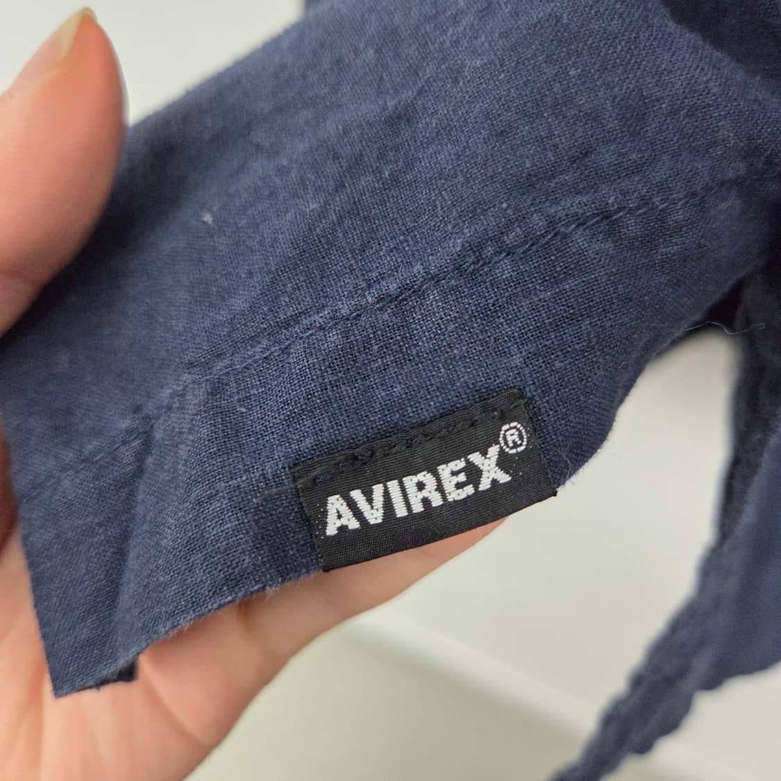 AVIREX 아비렉스 반팔 셔츠 남성 네이비 공용m 상품이미지5