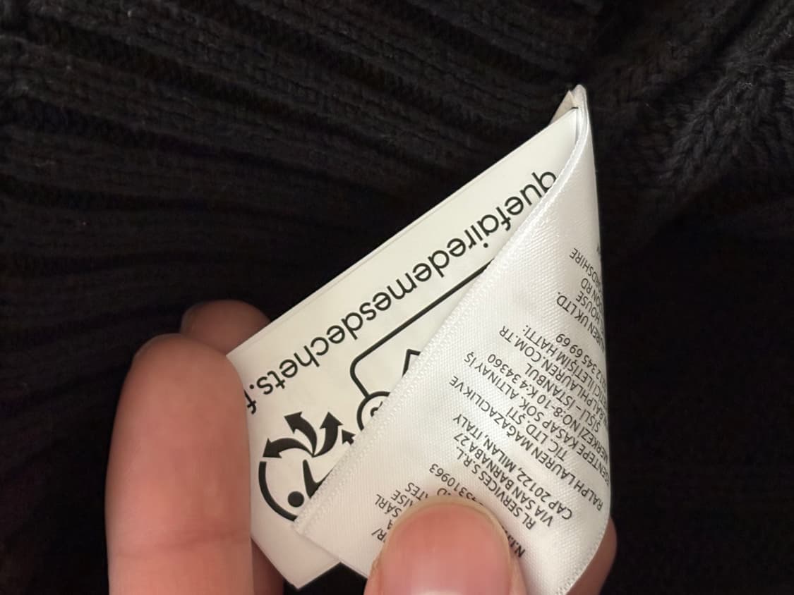 폴로 반집업니트 L 큐알 정품 급처  상품이미지4