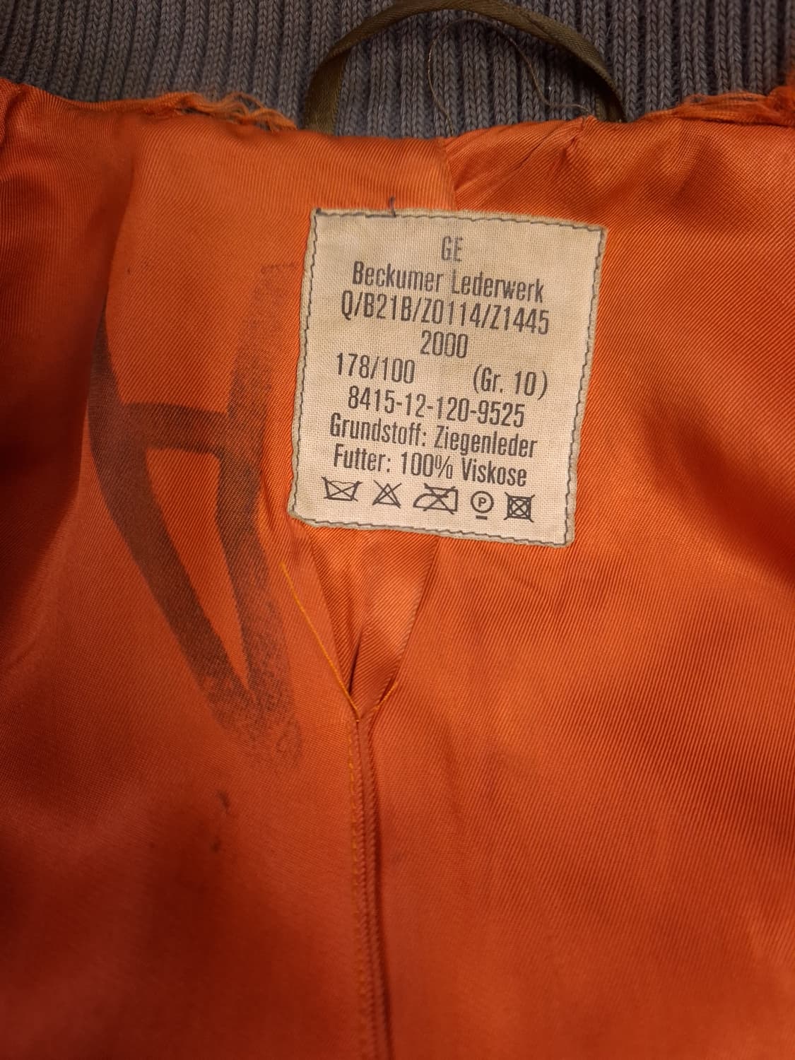 오리지날 독일군 리얼레더 플라이트 항공자켓 상품이미지2