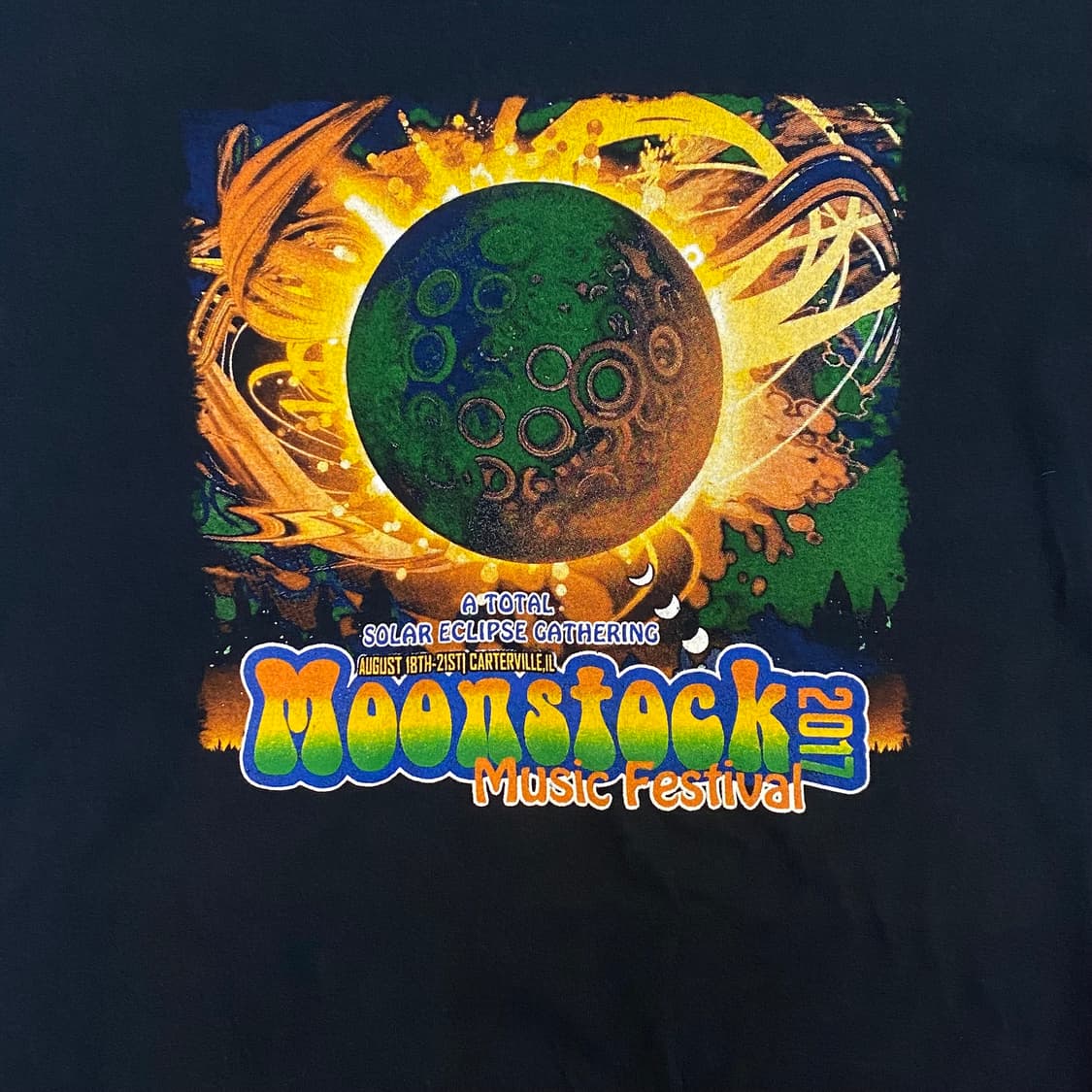 미국 빈티지 문스탁페스티벌 굿즈티 락티셔츠 반팔티 상품이미지3