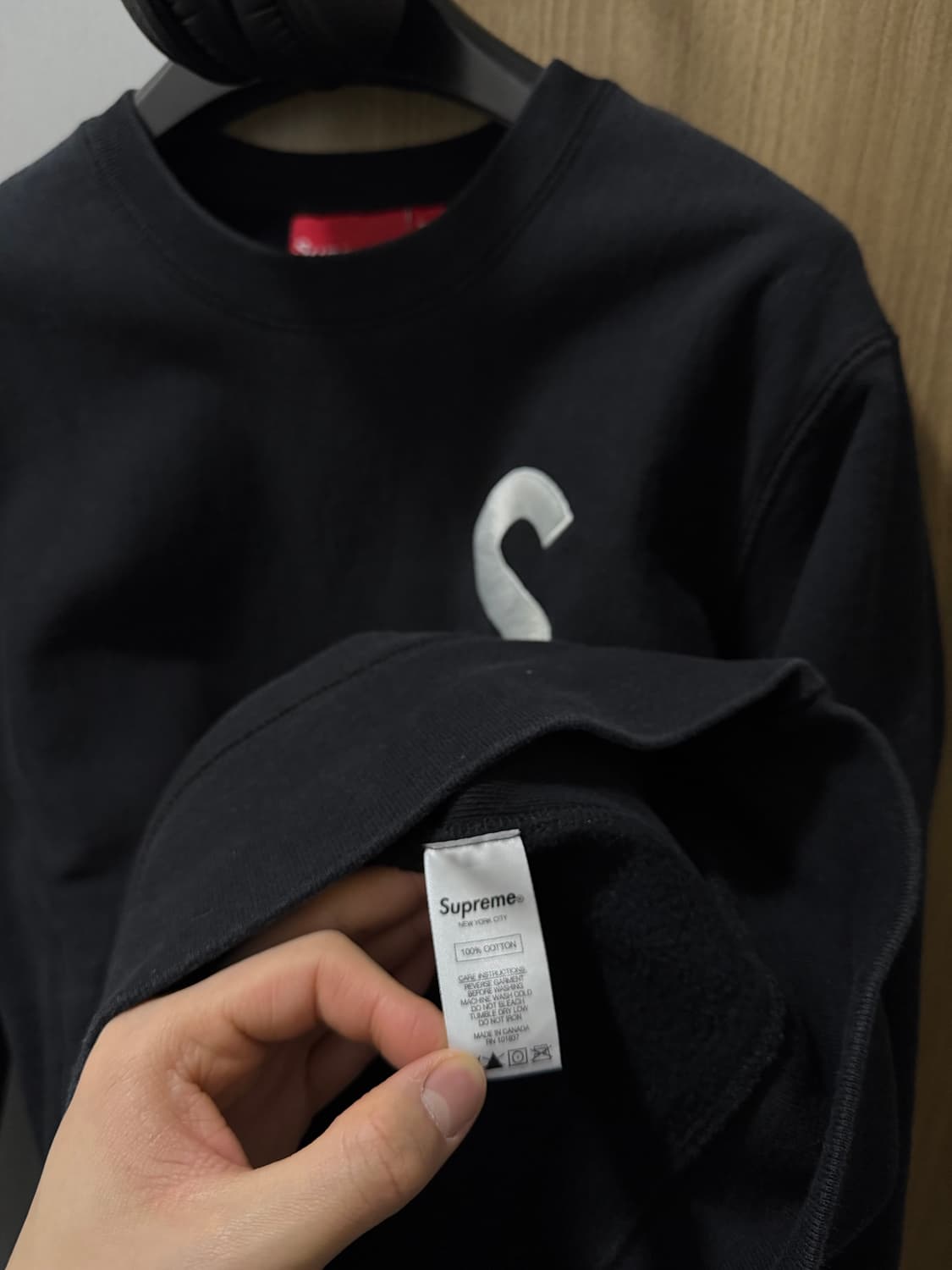 슈프림 [새상품급.정품] s로고 (시세 40만) 맨투맨 자수 M(103) 상품이미지5