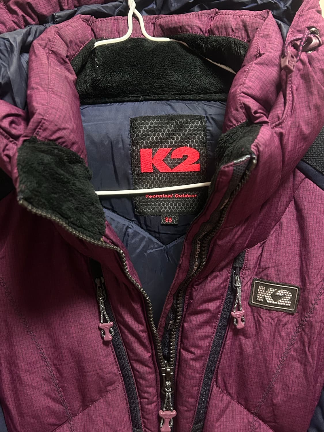 K2 여성 패딩 85 버건디/네이비 상품이미지2