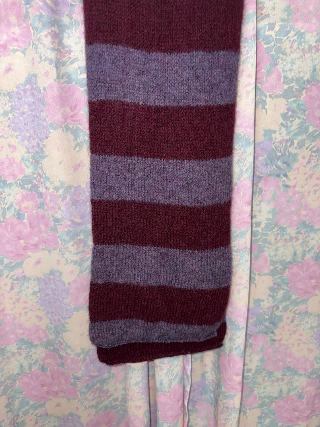 퍼플 버건디 스트라이프 머플러 상품이미지7