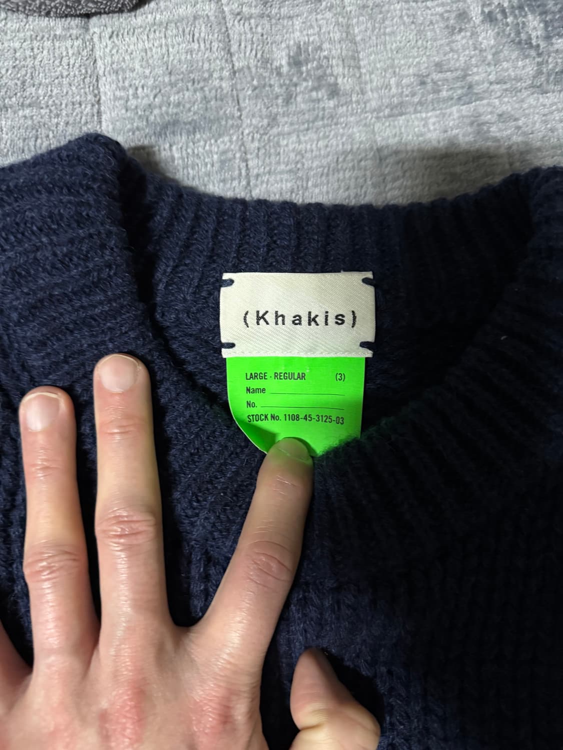 [3] 카키스 스트라이프 빅 보더 니트 상품이미지3