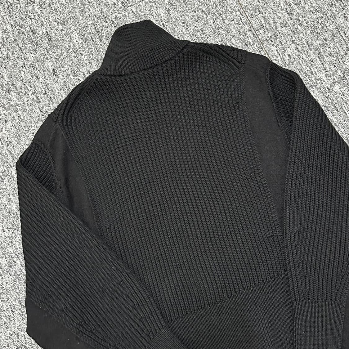 Cos 코스 리브드 울 보머 재킷 블랙 상품이미지10