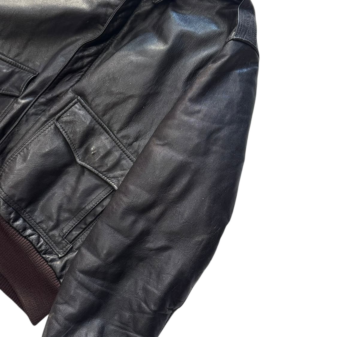 [98] 90's LL Bean A2 봄버 레더 자켓 상품이미지4