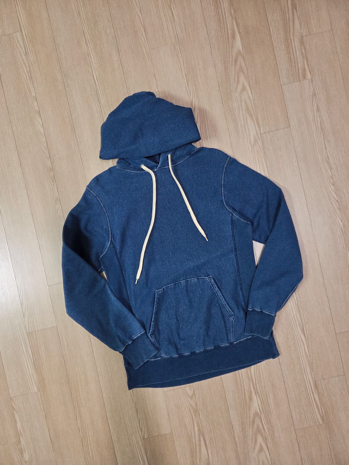 챔피온 리버스 위브 인디고 후드 티셔츠 상품이미지5