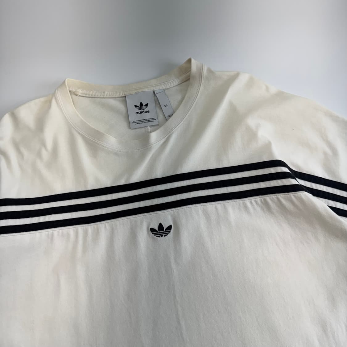 Adidas 아디다스 스몰로고 트랙 아이보리 반팔 상품이미지4