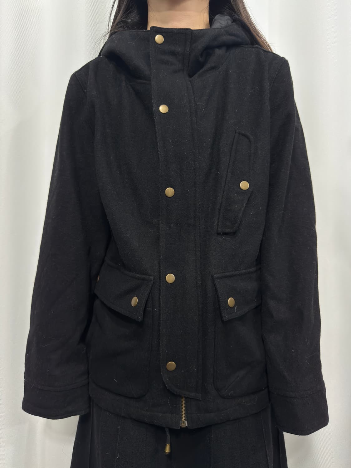 hood pocket wool jacket 상품이미지1