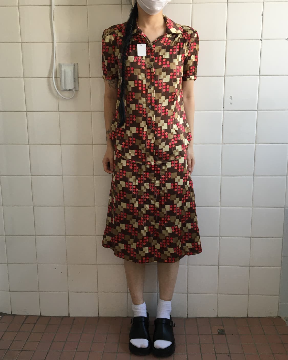 Pattern glossy set up 상품이미지1