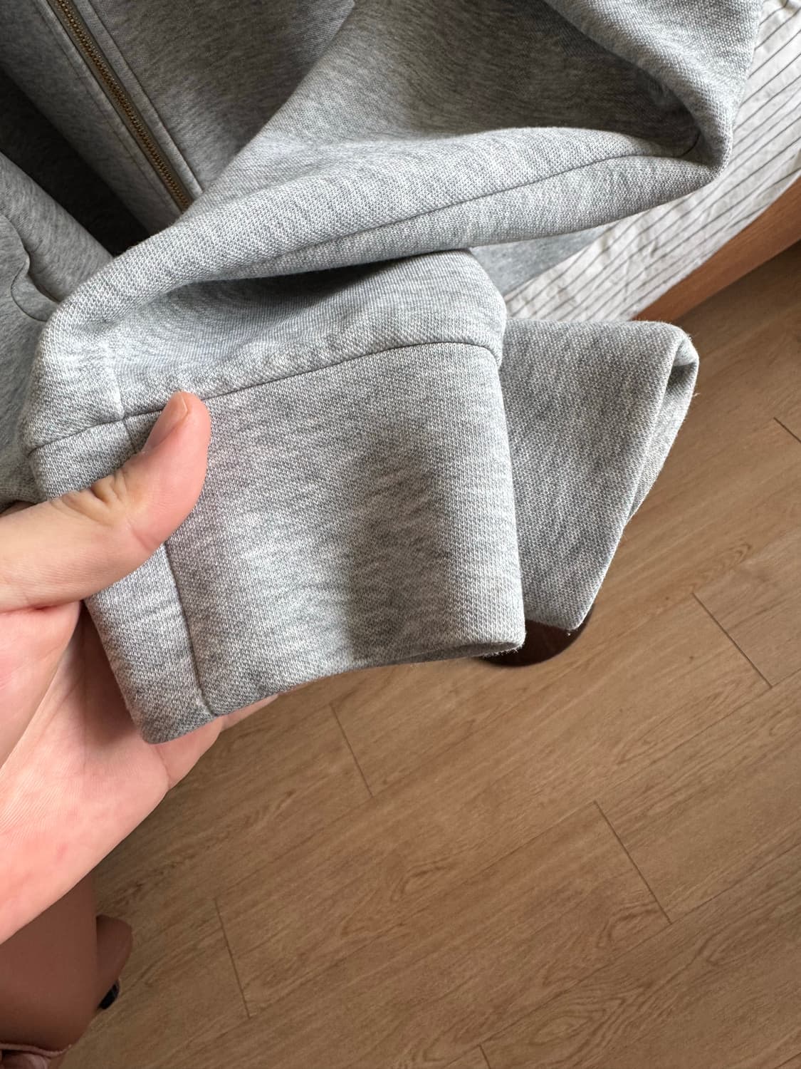 ( L) 렉토 RECTO 로고 디테일 집업 후드 그레이 / 상태최상 상품이미지9