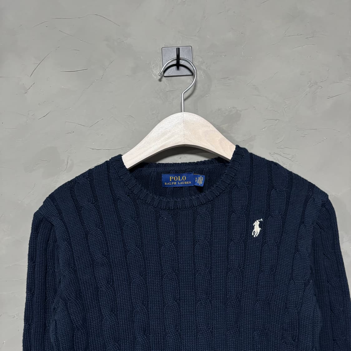 폴로 랄프로렌 신형 케이블 니트 네이비 상품이미지2