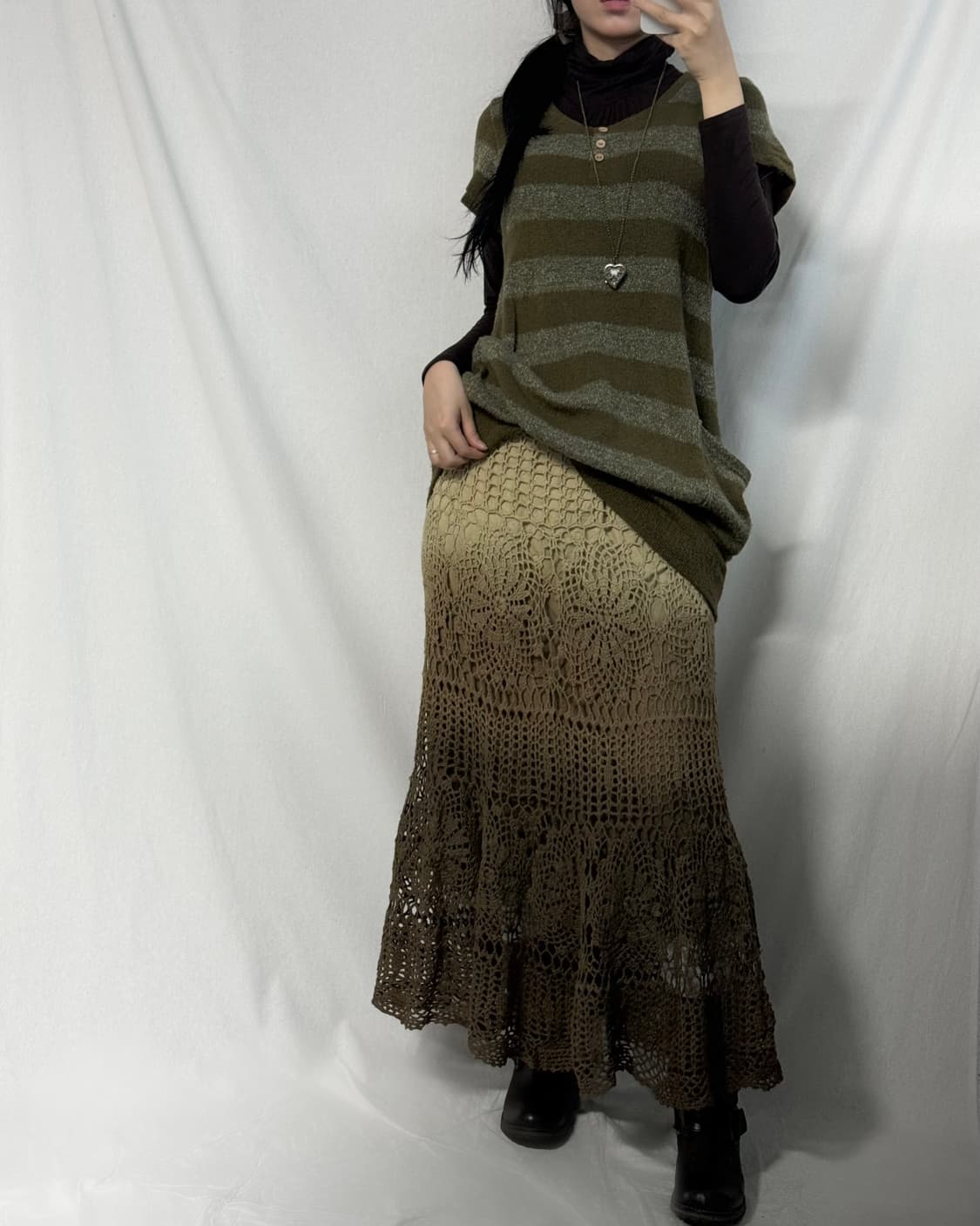 세실맥비 그라데이션 크로셰 롱 스커트 상품이미지6