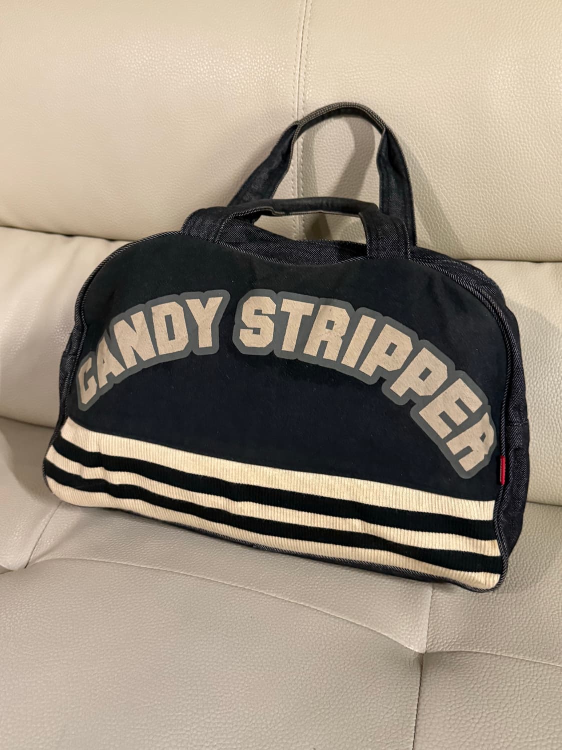 ”CANDY STRIPPER" lettering tote bag 상품이미지2