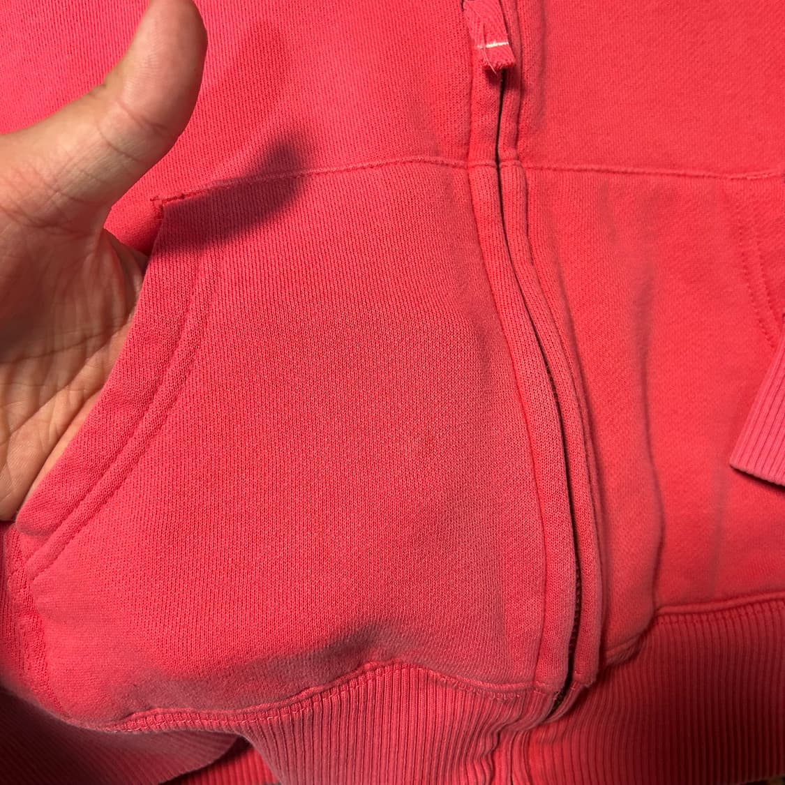 [M] 타미힐피거 아치로고 핑크 후드집업 상품이미지7
