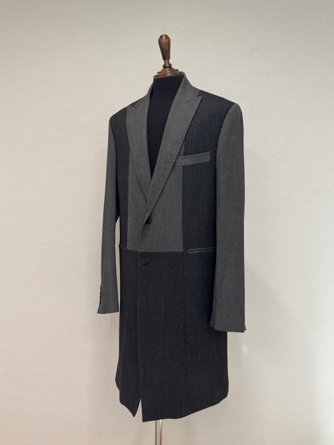 KENZO Homme 슬림 핏 투톤 싱글 코트 상품이미지4