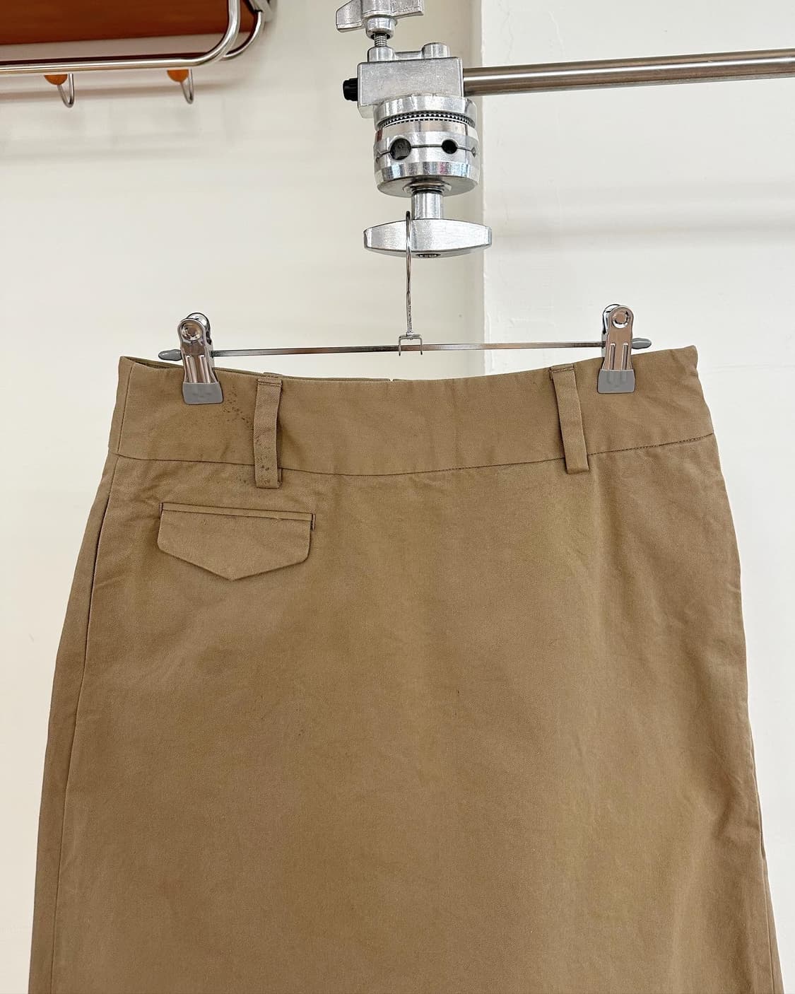 마가렛호웰 브라운 포켓 코튼 미디 스커트 상품이미지2