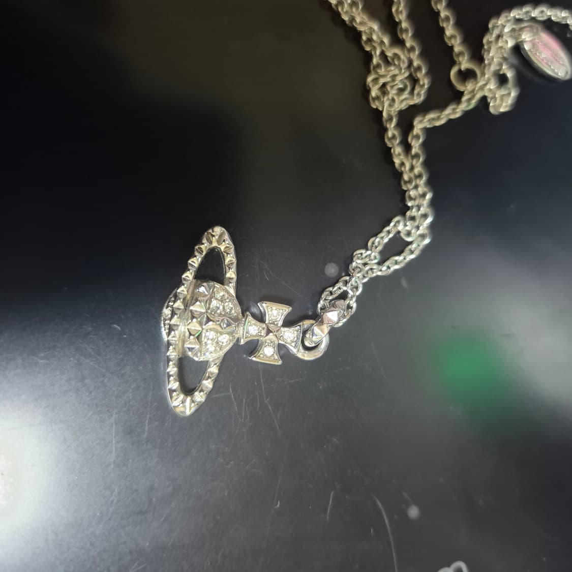 비비안웨스트우드 메이페어 바스 릴리프 목걸이 실버 상품이미지1