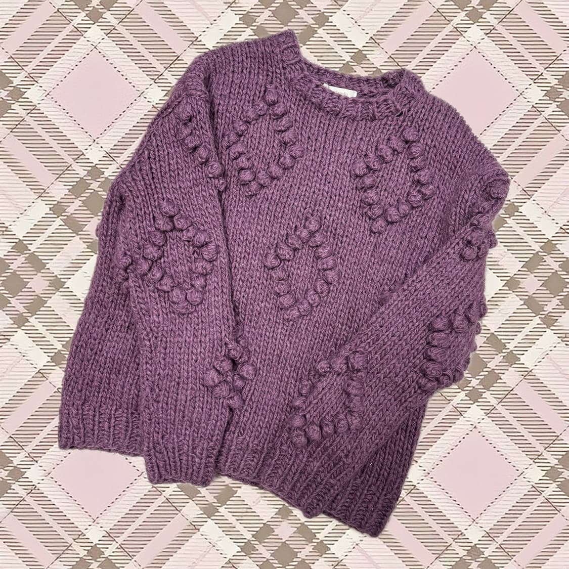 폼폼이 퍼플 니트 상품이미지1