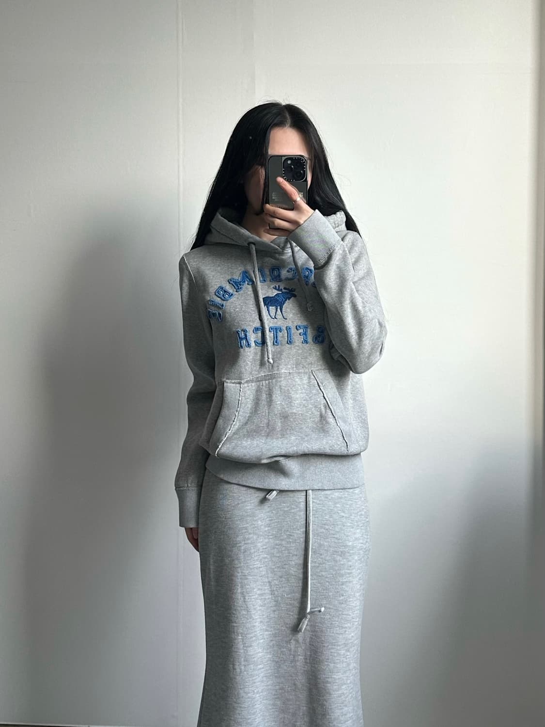 아베크롬비 y2k 와투케 헤비코튼 그레이 후드티 상품이미지1