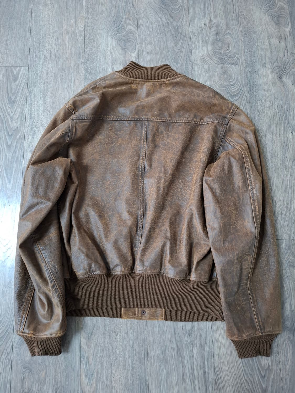 M 23fw 더블알엘 A-1 인디고 레더 보머 자켓 상품이미지10