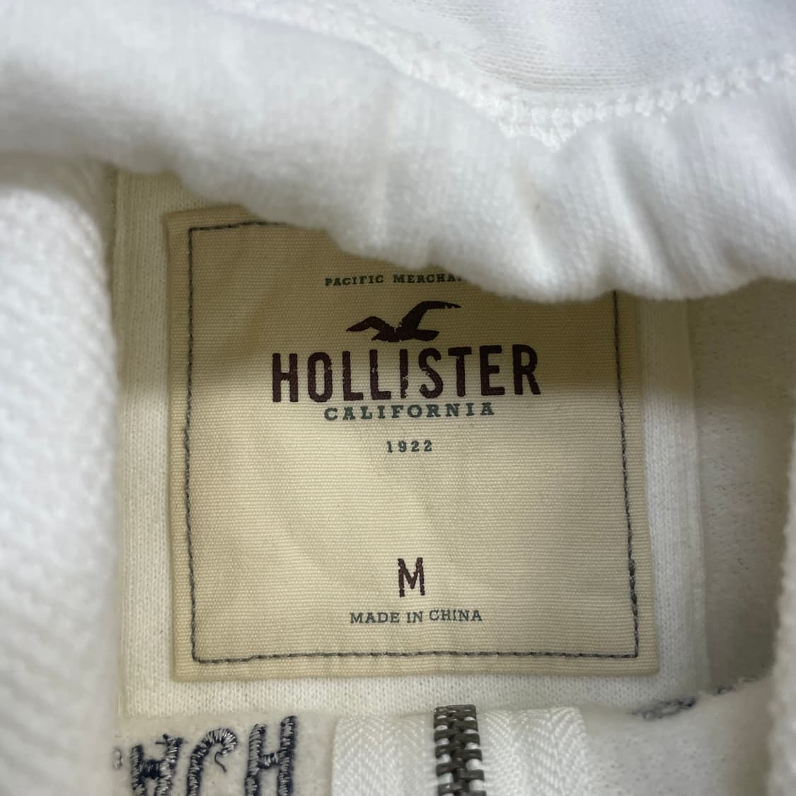홀리스터 스펠 로고 후드집업 화이트 상품이미지4