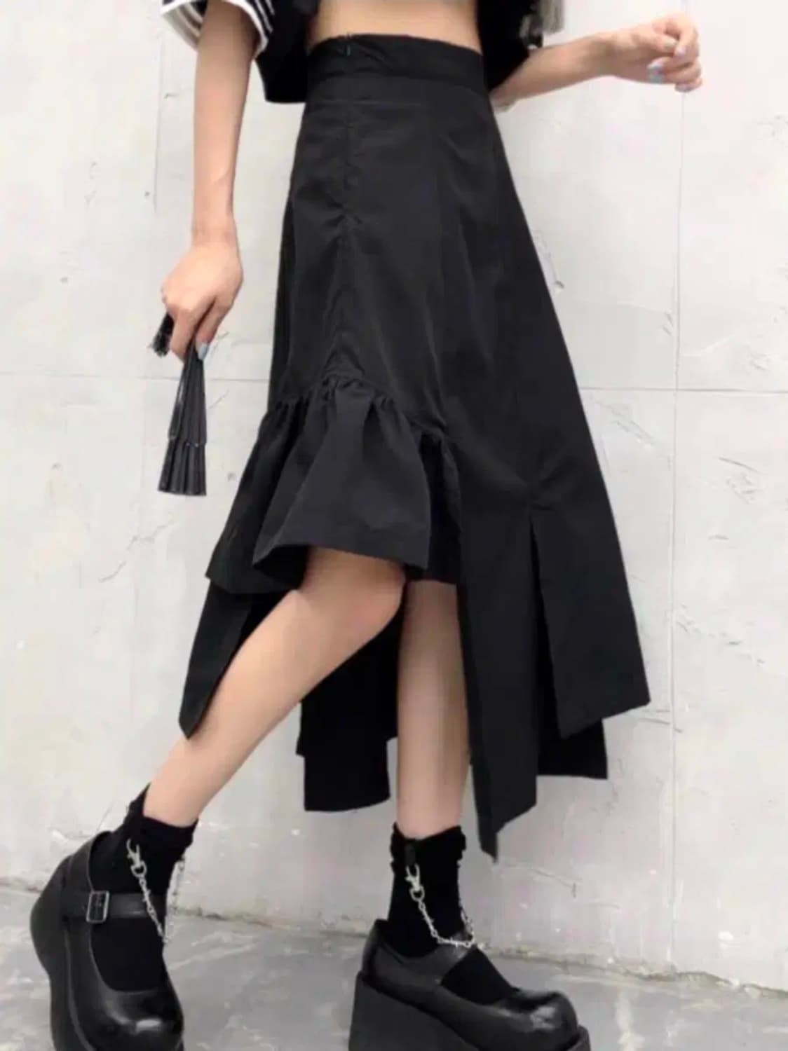 야마모토 비대칭 레이어드 스커트 꼼데가르송 스타일 상품이미지6