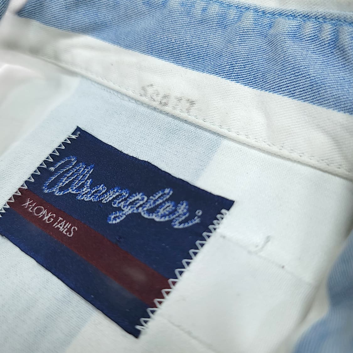 [L] 랭글러 화이트&블루 스트라이프 웨스턴  긴팔셔츠 상품이미지8